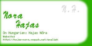 nora hajas business card